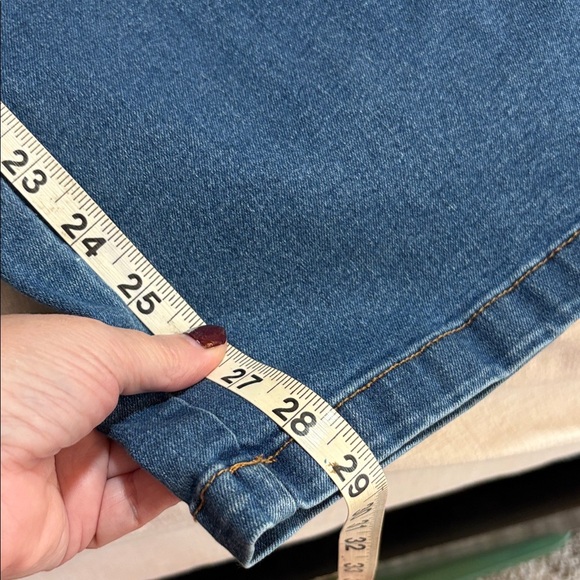 Celebrity Pink Blue Denim Jeans Overalls L - Picture 14 of 15